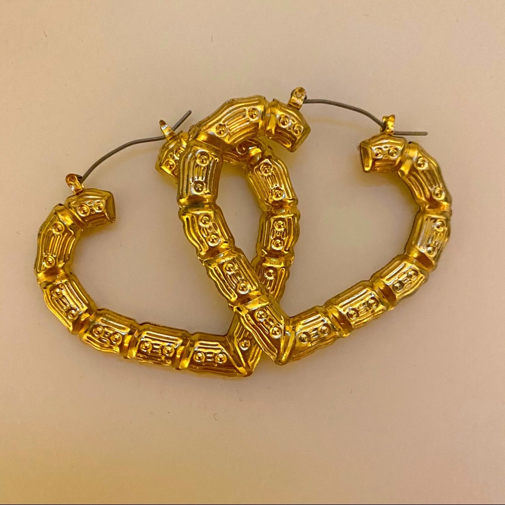 Gold plated Bamboo Earrings